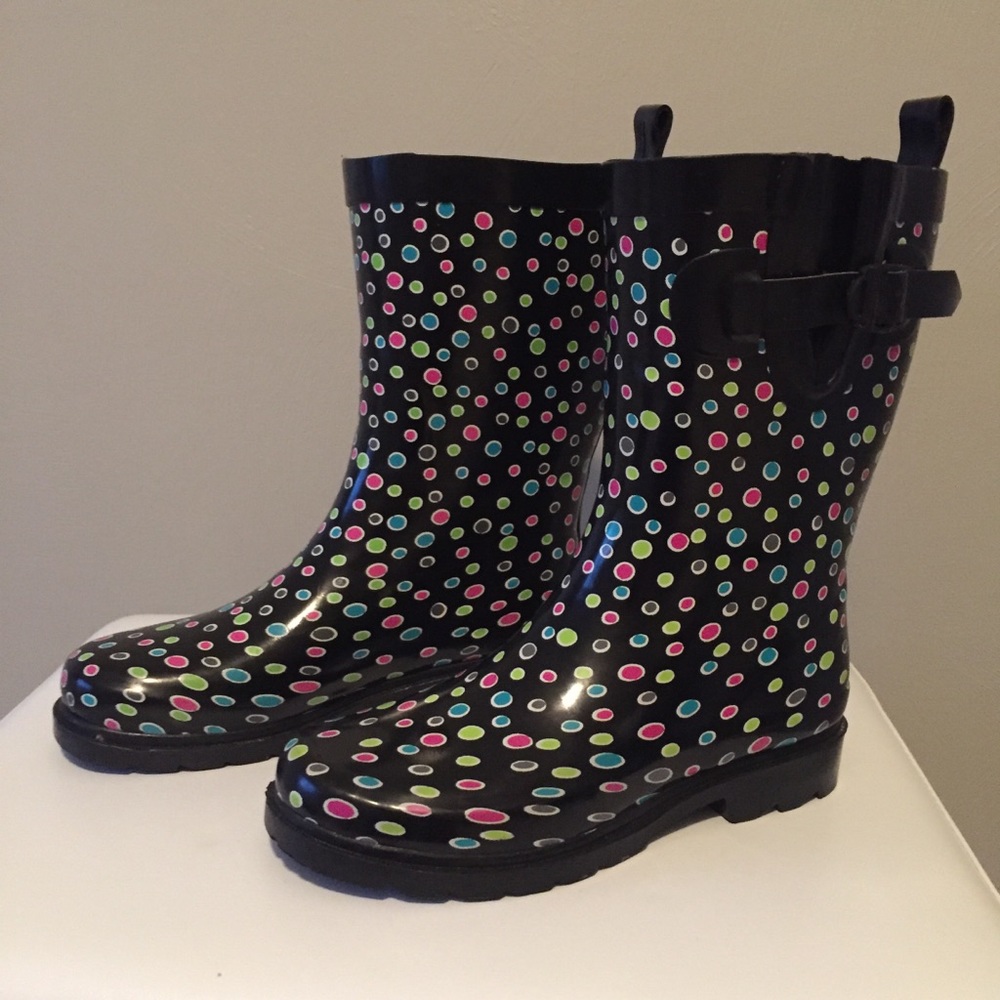 Capelli Polka-Dot Rain Boots 7